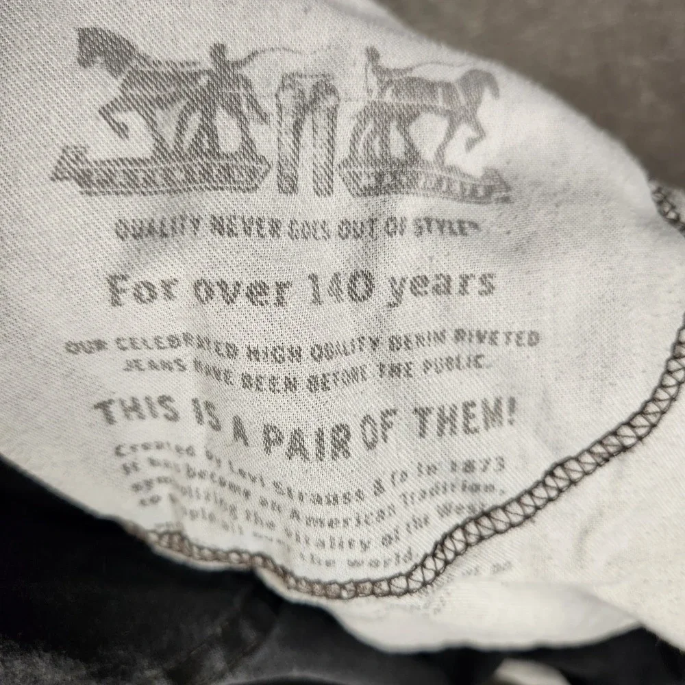 Levi's Jeans Men's 505 38X32‎ Denim Black Pre-Owned
